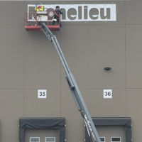 Install exterior sign