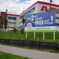Maple Leaf Self-Storage billboard in Calgary