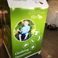 Cerebral Palsy Association Donation bin wrap